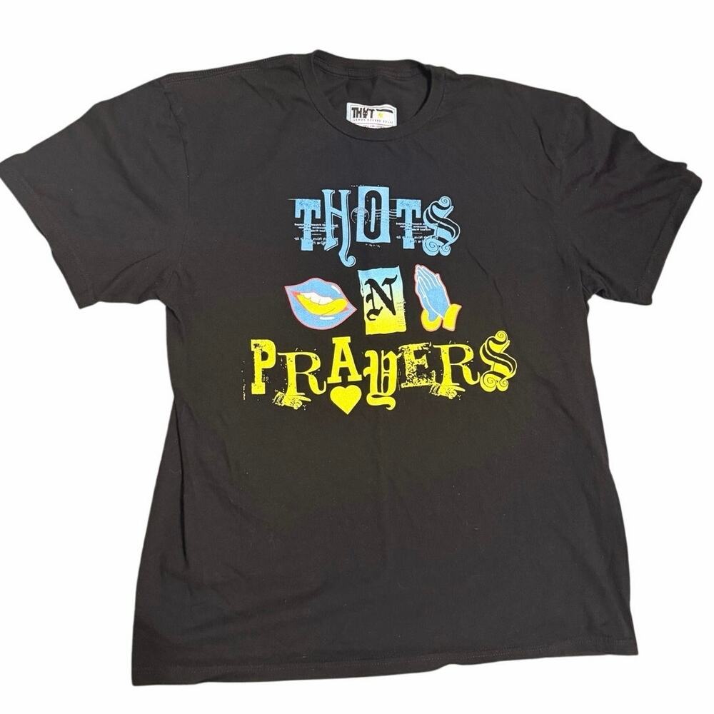 THOT SQUAD Thots N Prayers Tour Graphic T-Shirt Black Size L